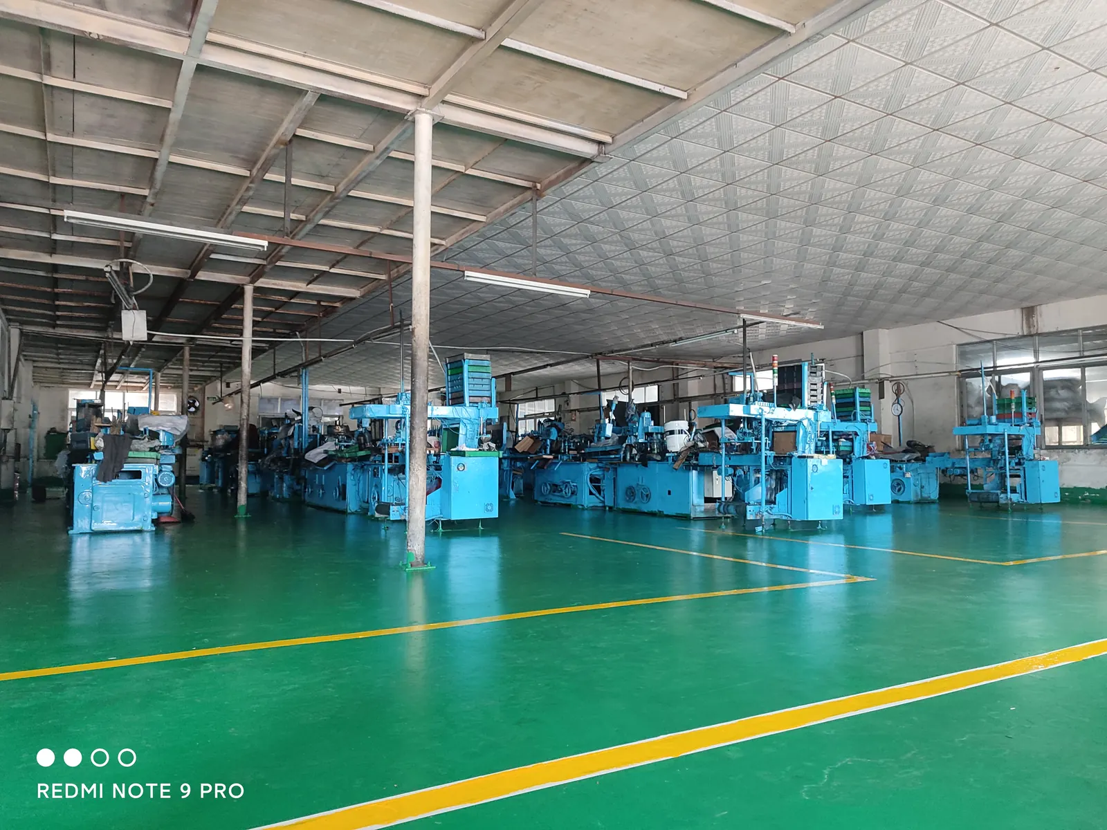Battery production and packing area